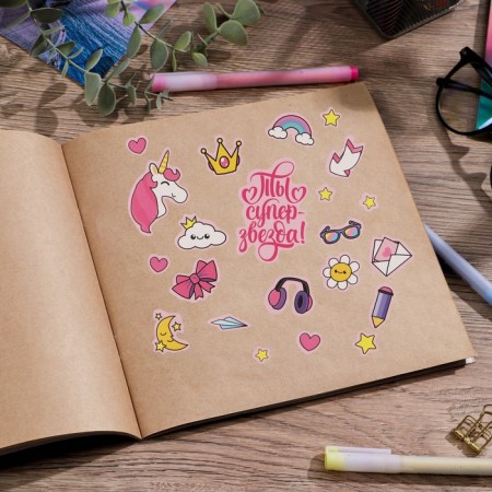 Paper stickers "Star", 14 × 21 cm-2