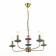 Suspended EVOLUCE lamp. Sle1117-203-05. Attic. 5x40 watts, E14, 65x65x40 cm, golden color