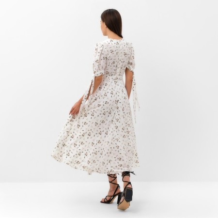 Women's dress Mist Flower Midi, R.46, White-3