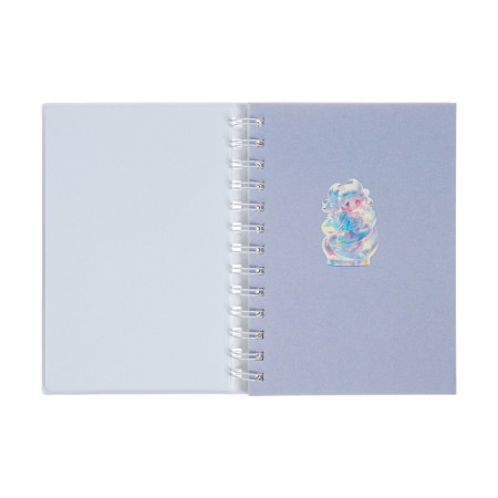 Notebook Gift Book on the comb 80l, line, color block, cover. 3D anime (17.7x13.7cm) 10539-4