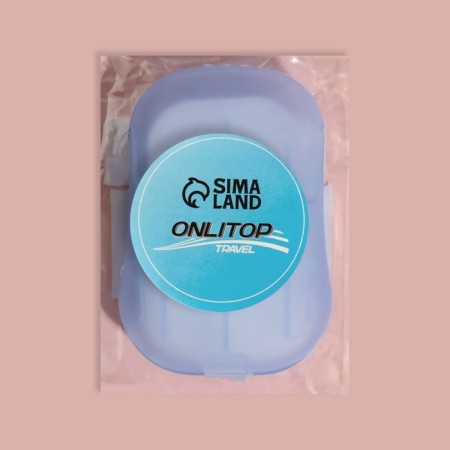 Leaf soap, in plates, 18 (± 2) pcs, in a case, blue color-6