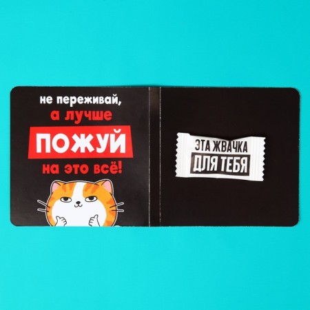 Chewing gum in the postcard "from unnecessary rests", 1 pc. x 1.36 g.-2