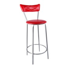 Baric chair with soft back, red