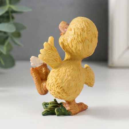 Souvenir Polystone "Duckling with a butterfly" 8x5.5x5.5 cm-2