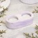 Gypsum Climber from gypsum for two candles oval, 12x6x3cm, marble with purple strips