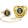 Set: Nipple - Orthodontic dummy with the holder "Dollar", with a cap, from 6 months, gold, rhinestones