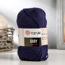 Пряжа "Baby" 100% акрил 150м/50гр (583 темно-синий)