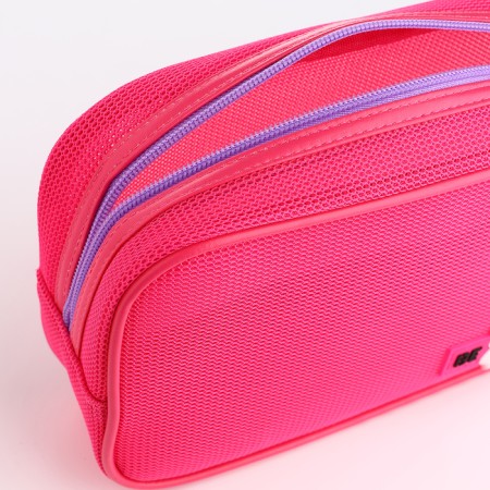 Cosmetic bag Dor mesh, 22*6.5*14, lightning department, raspberry-2