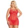 Softline Collection Aldona combination and thongs, red color, XXXL size