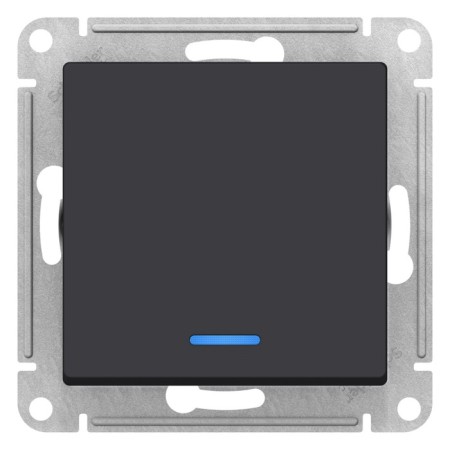 Switch Se Atlasdesign, 10 a, 1 key, IP20, hidden, backlight, carbon, Atn001013