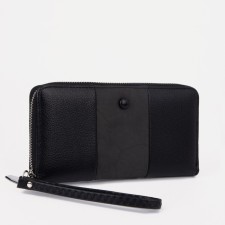 Women's wallet with lightning, black color