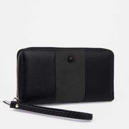 Women's wallet with lightning, black color