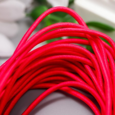 Elastic band for creativity "Fabrika Decor" round 2mm, 5 m bright pink-1