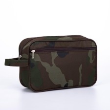 Lightning cosmetic bag, external pocket, khaki color
