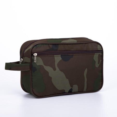 Lightning cosmetic bag, external pocket, khaki color