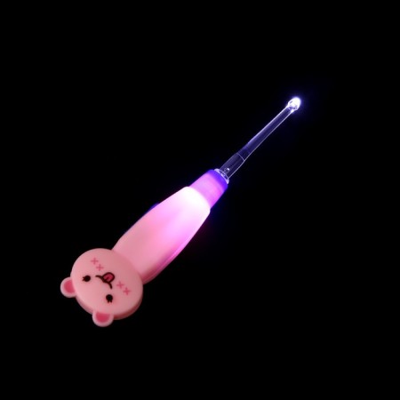 LES-02 ears cleaning wand, LED lighting, 3 nozzles, from batteries, dog-3
