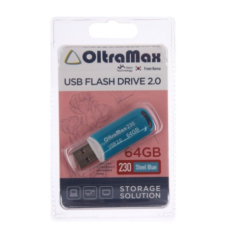 OLTRAMAX 230, 64 GB, USB2.0 flash drive, th Up 15 MB/s, PLO up to 8 Mb/s, blue-2