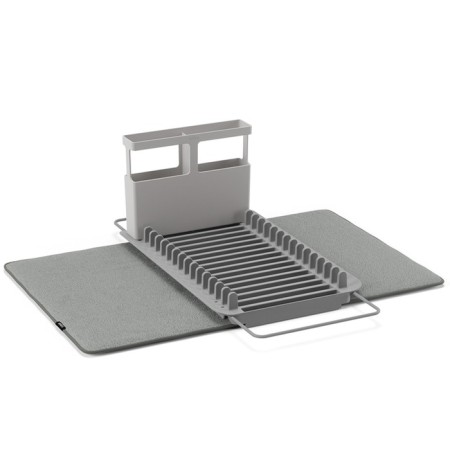 Drying rug for drying dishes with a shelf for the umbra udry 51x17x57 cm shell, dark gray color