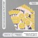 Scrapbooking paper "Yellow flowers" density 180 grams set 5 pcs 30.5x32 cm