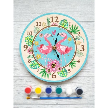 Set for creativity "Clock-coloring" "Flamingo"-5