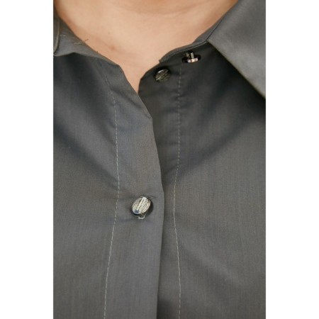 Female blouse, size 54, dark gray color-6