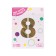 Foil ball 40 "number 8", color gold, slim