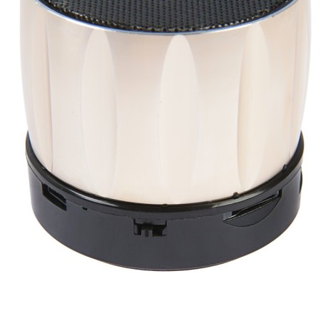 Portable column Luazon Hi-Tech09, 3 watts, 300 mAh, Microsd, USB, metal case, golden-1
