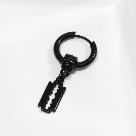 Piercing in the ear "Ring" blade, d = 13 mm, black color