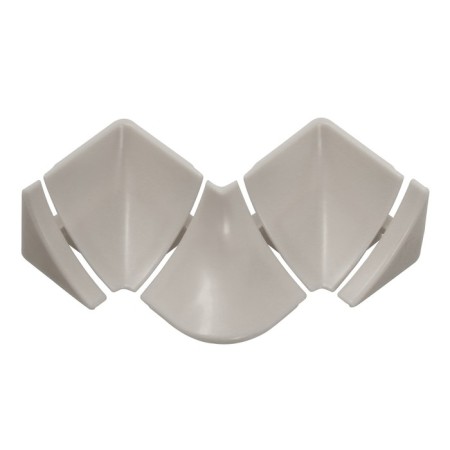 A set of components for a skirting board for the countertop "Ideal" light gray glossy