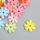 Connector for creativity wood 2 ears "Flower. Summer colors" set 20 pcs 2.3x2.4x0.3 cm