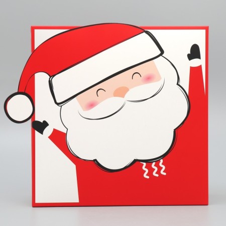 Folding box "Santa Claus", 25 x 25 x 10 cm, new year-1