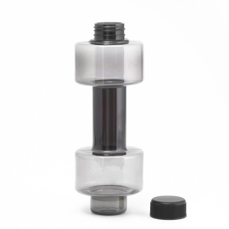Water bottle, 500 ml, "dumbbell", 22.5 x 8 cm, black-1