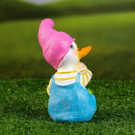 Garden figure "Duckling with a watering can" 10x5.5x16cm-2
