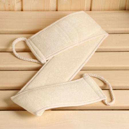 Lufa washcloth, ribbon with segments, with cotton, 70.5x8.4 cm-1