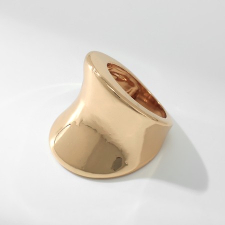 Ring Metal "Trend" concave, color gold size 18-1