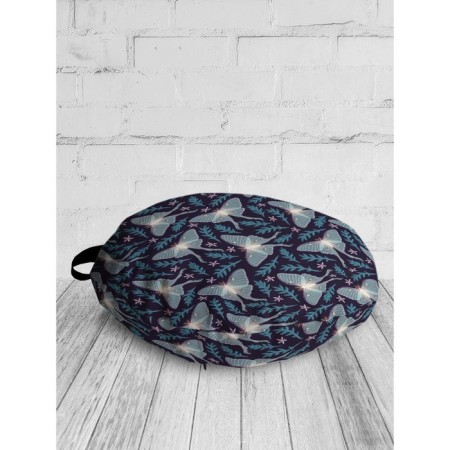Pillow Siddle "Moths in the Night", decorative, d = 52 cm-1