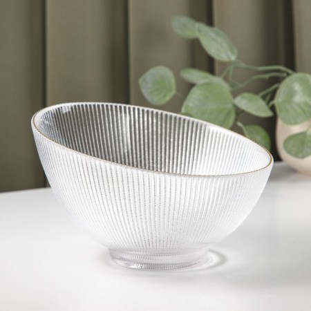 Glass salad "Orion", 1.7 l, d = 22 cm, the color is transparent