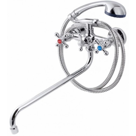 FAUZT FZS-428-54 bathtub mixer, two-wound, excess length 360 mm, watering can, chrome