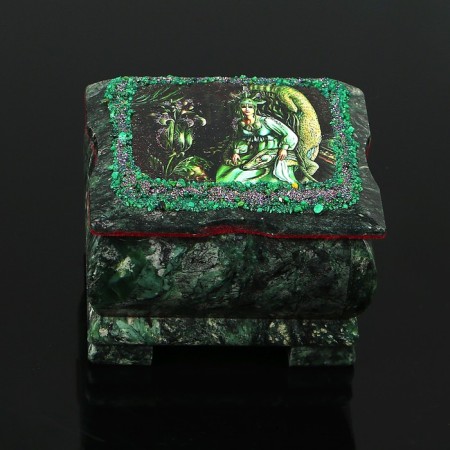 Casket "Mistress of the Copper Mountain" 10x8x7.5 cm, coil-2