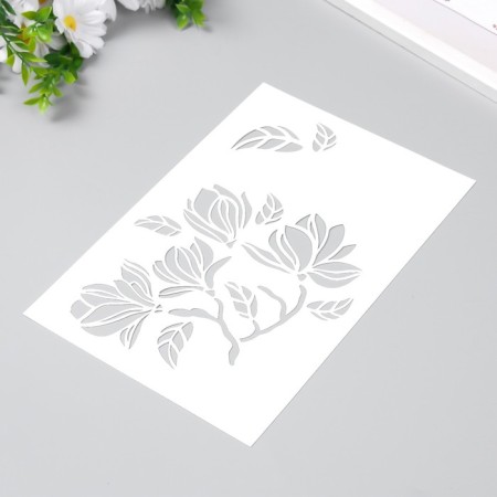 Stencil "Vetochka Magnolia" 24x16 cm-1