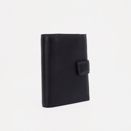 Male purse on a magnet, a department for auto documents and passports, black color