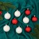 Set of balls plastic D-5.5 cm, 9 pcs "Harmony" net, red white