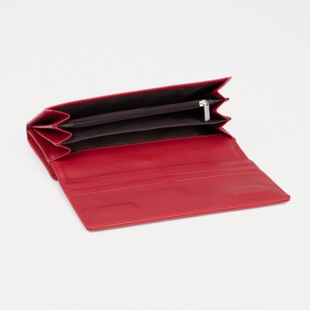 Women's wallet on magnets, red color-3