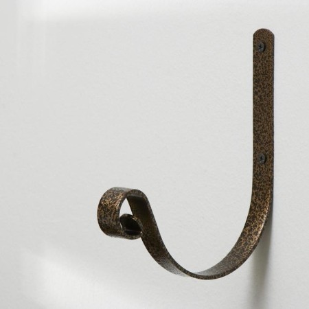 Kashpo bracket, forged, 18 cm, metal, bronze-6