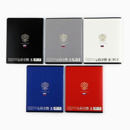 Notebook in a cage, 48 sheets A5 on the paper clip Interior Block No. 1 Mix “September 1: Patriotism” embossing, twin varnish, UV lacquer-11