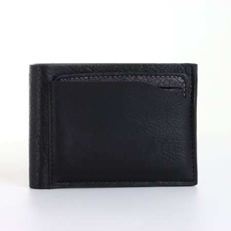 Male purse without fastening, black color-2