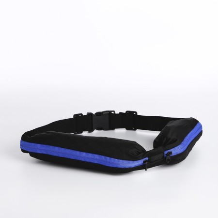 Waist bag for a zipper, black/blue color-1