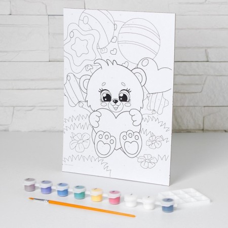 Picture on numbers for children "Mishutka", 20 x 28.5 cm-2