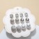 Pusets 6 pairs "Pearls" mined d = 8-11 mm, white color in silver