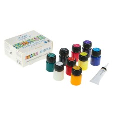 A set of stained glass paints on the glass Decola, 9 colors x 20 ml + circuit, 42411065